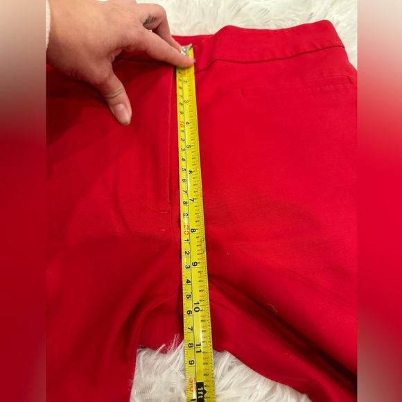 Club Monaco Red Satin Look Pants Size 6 - Picture 8 of 8